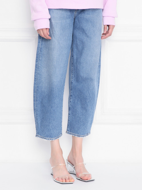Укороченные джинсы из хлопка  - МодельВерхНиз