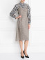 Асимметричное платье-миди из шерсти N21  –  Модель Общий вид