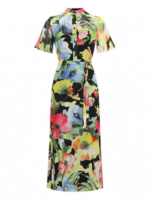 Платье-миди с цветочным узором TWINSET - Общий вид