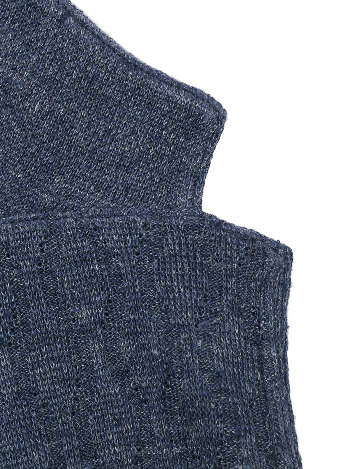 Трикотажный пиджак из льна LARDINI  –  Деталь1  – Цвет:  Синий