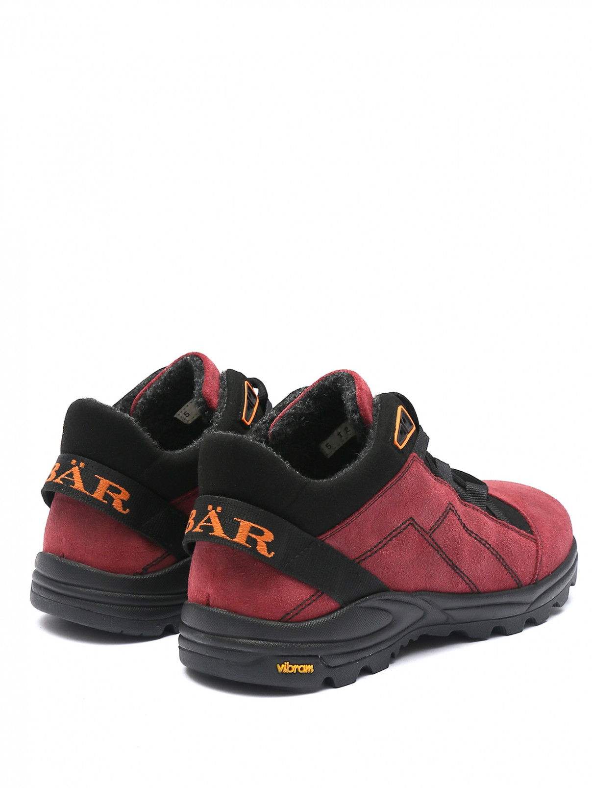 Комбинированные ботинки на шнурках BAER  –  Обтравка2  – Цвет:  Фиолетовый