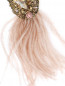 Заколка для волос декорированная перьями и кристаллами Thot Gioielli  –  Деталь