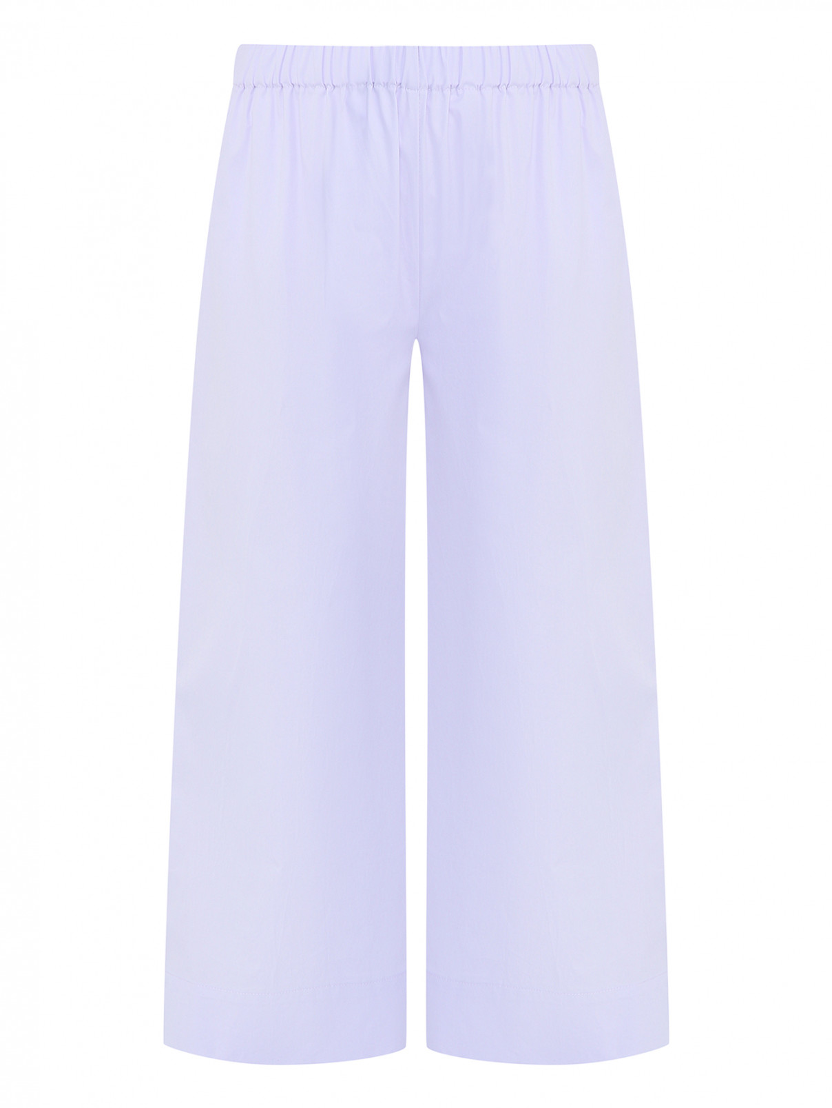 Хлопковые однотонные брюки Il Gufo  –  Общий вид  – Цвет:  Фиолетовый