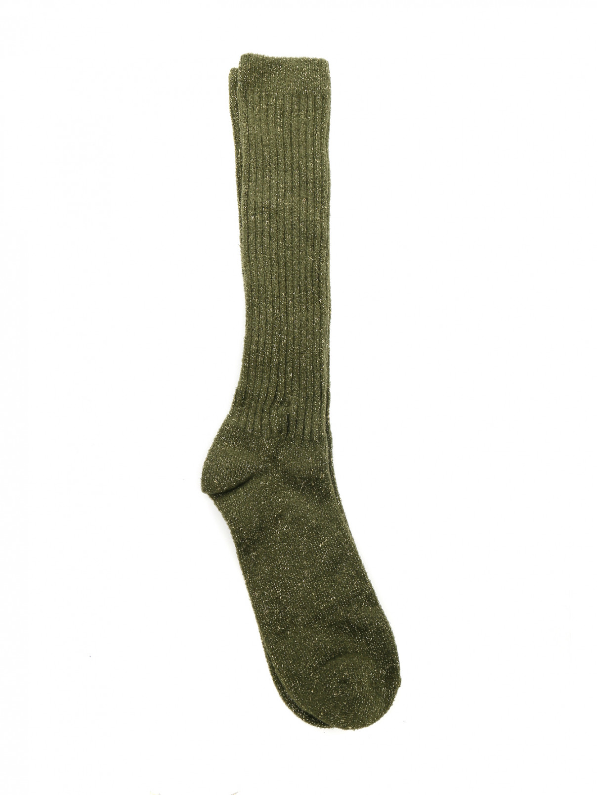 Носки с контрастной вставкой ALTO MILANO  –  Общий вид  – Цвет:  Зеленый
