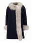 Пальто из шерсти с отделкой из меха лисы Baby Dior  –  Общий вид