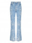 Расклешенные джинсы из хлопка Ganni  –  Общий вид