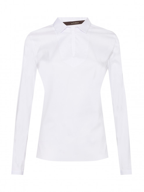 Блуза однотонная из хлопка Windsor - Общий вид