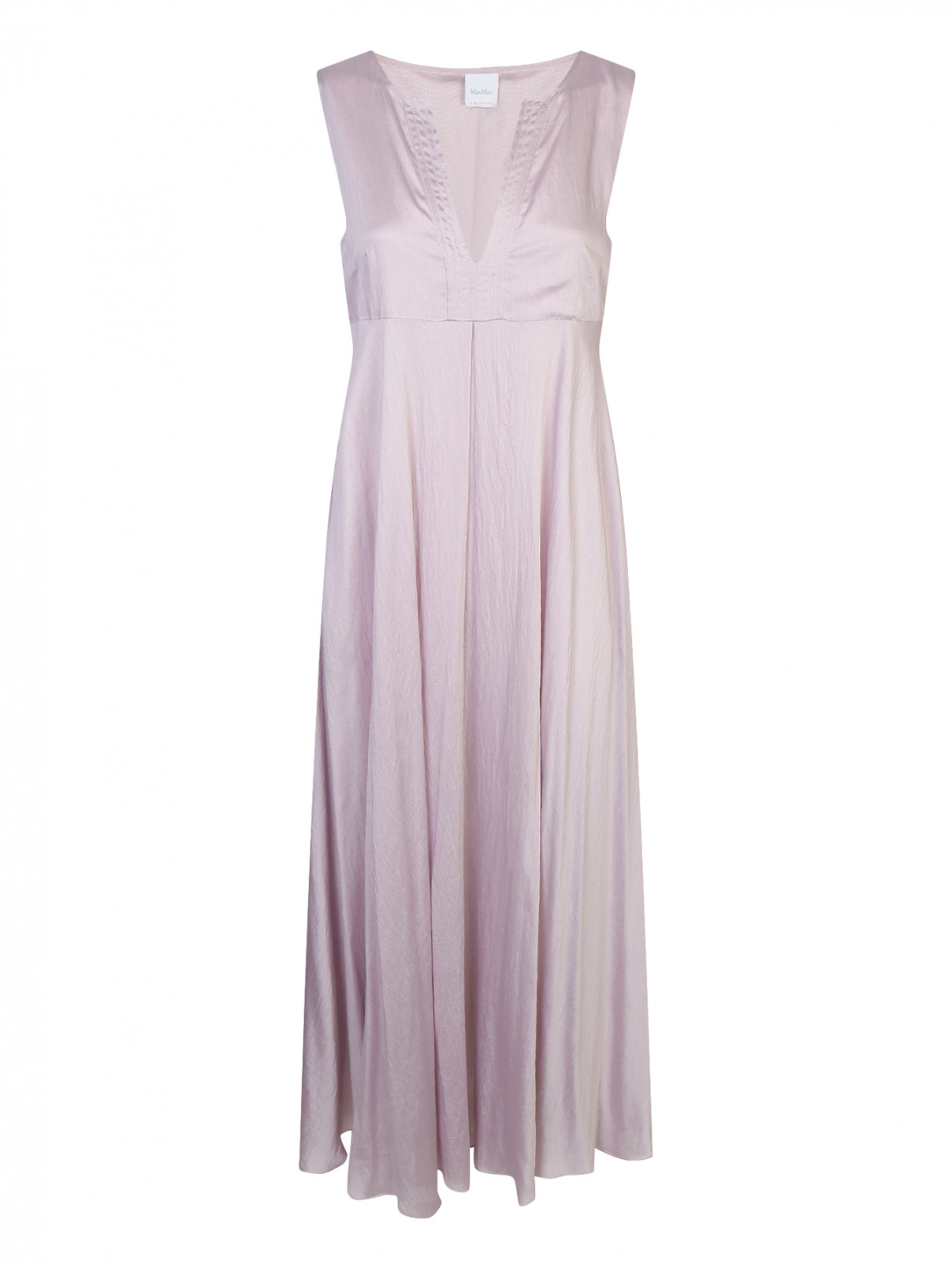 Платье свободного кроя без рукавов Max Mara  –  Общий вид  – Цвет:  Фиолетовый