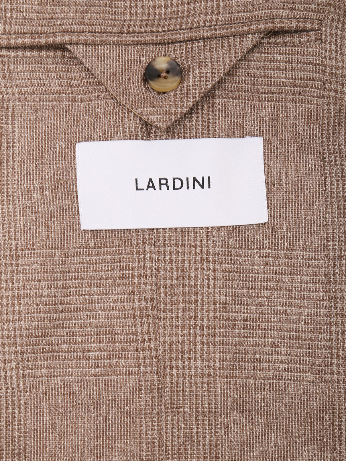 Пиджак однобортный из шерсти LARDINI  –  Деталь1  – Цвет:  Коричневый