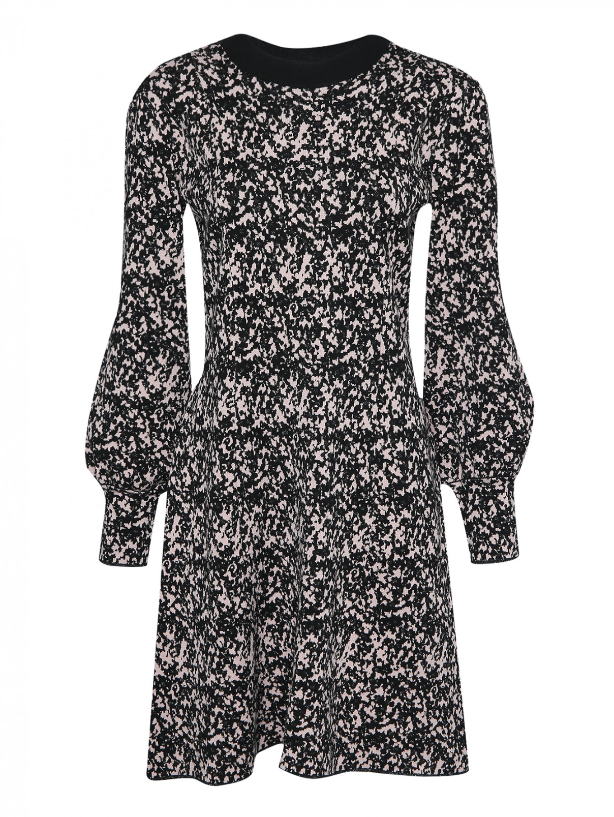Трикотажное платье с узором Max&Co  –  Общий вид  – Цвет:  Узор