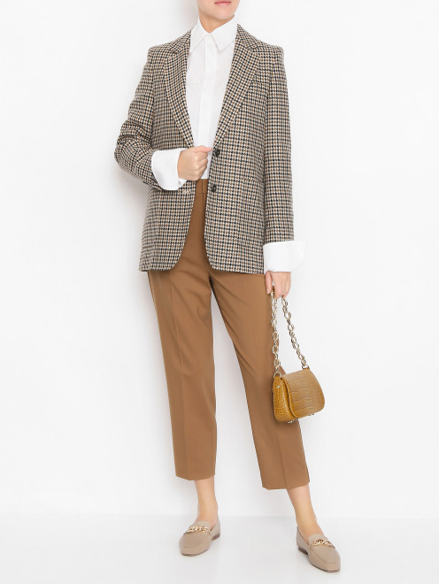 Рубашка из хлопка с широкими манжетами Sportmax - МодельОбщийВид