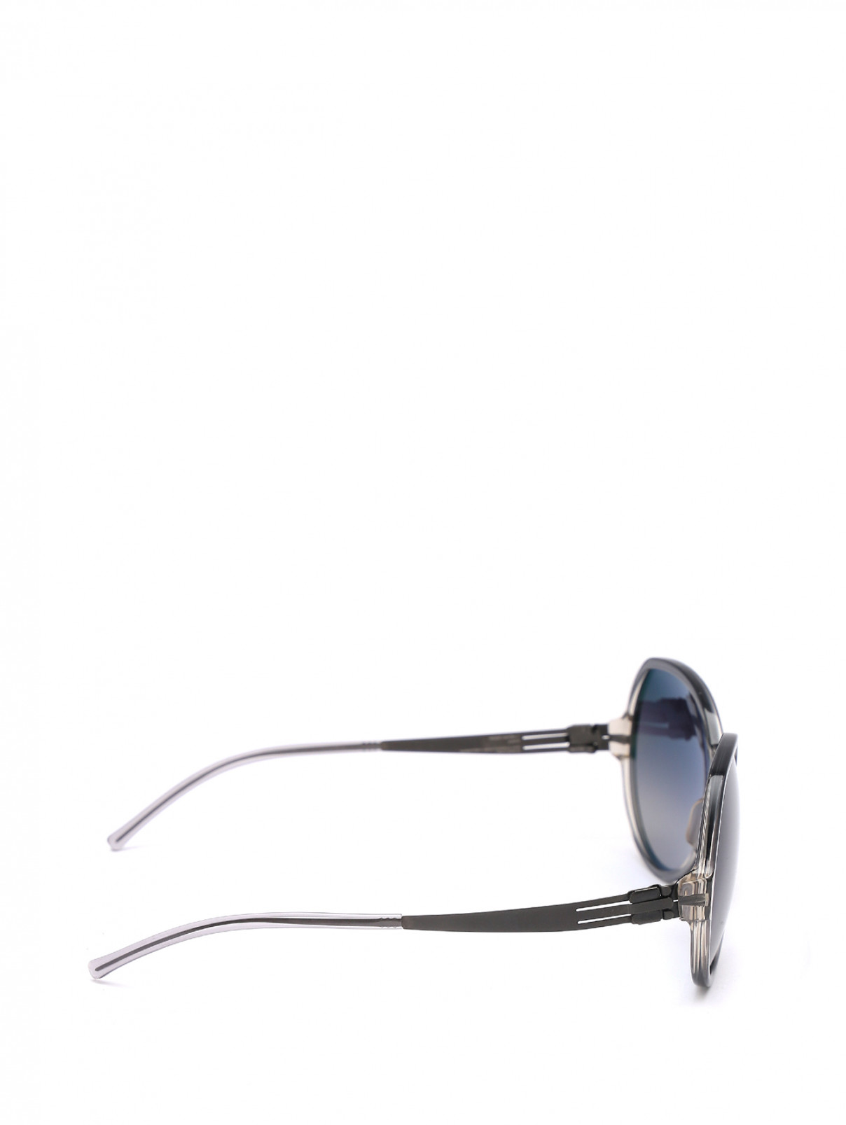 Очки солнцезащитные в пластиковой оправе ic! berlin  –  Обтравка2  – Цвет:  Серый