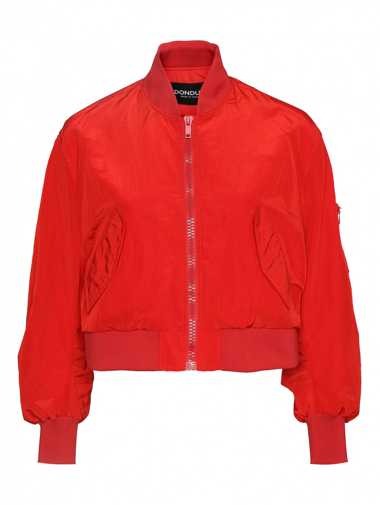 Укороченная куртка-бомбер Dondup  –  Общий вид  – Цвет:  Красный