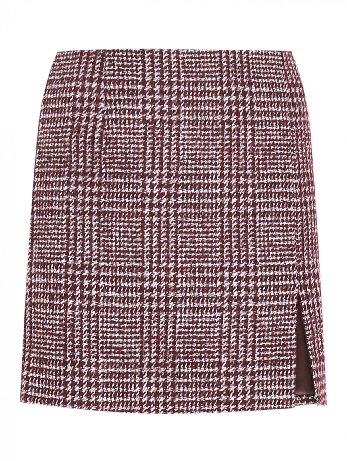Мини-юбка с разрезом Forte Dei Marmi Couture  –  Общий вид  – Цвет:  Узор