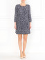 Платье из шелка с абстрактным узором Burberry  –  Модель Общий вид