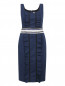 Платье-футляр из хлопка с контрастной вставкой Carolina Herrera  –  Общий вид