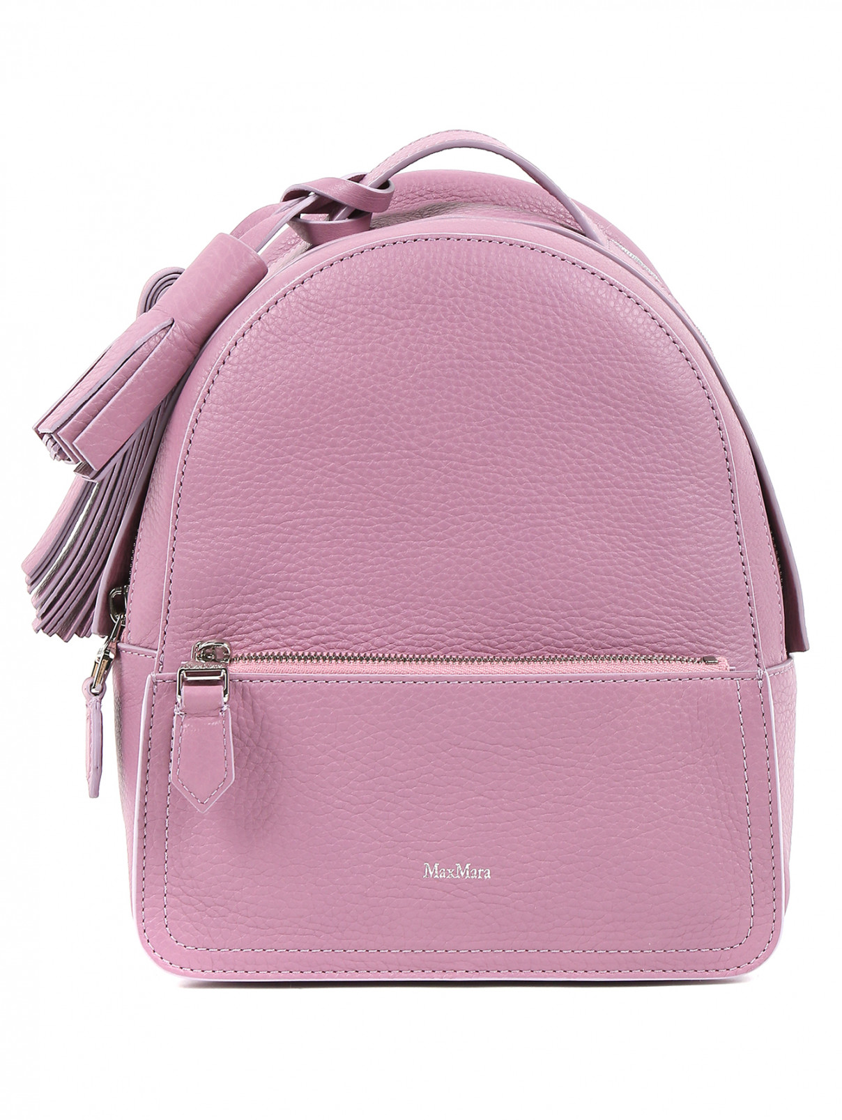 Рюкзак из кожи и текстиля Max Mara  –  Общий вид  – Цвет:  Фиолетовый