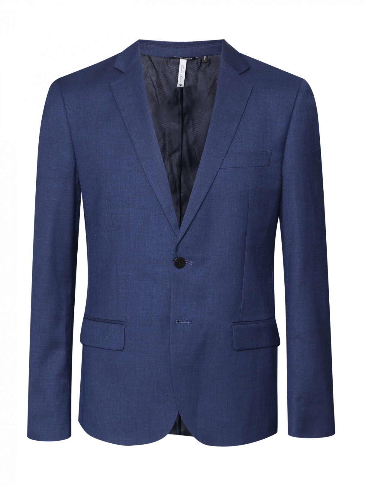Однотонный пиджак на пуговицах Antony Morato  –  Общий вид  – Цвет:  Синий