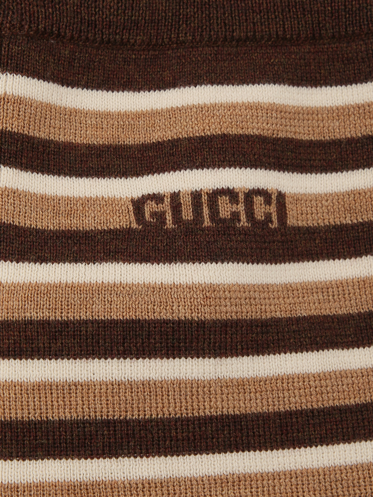 Трикотажные брюки в полоску Gucci  –  Деталь1  – Цвет:  Узор