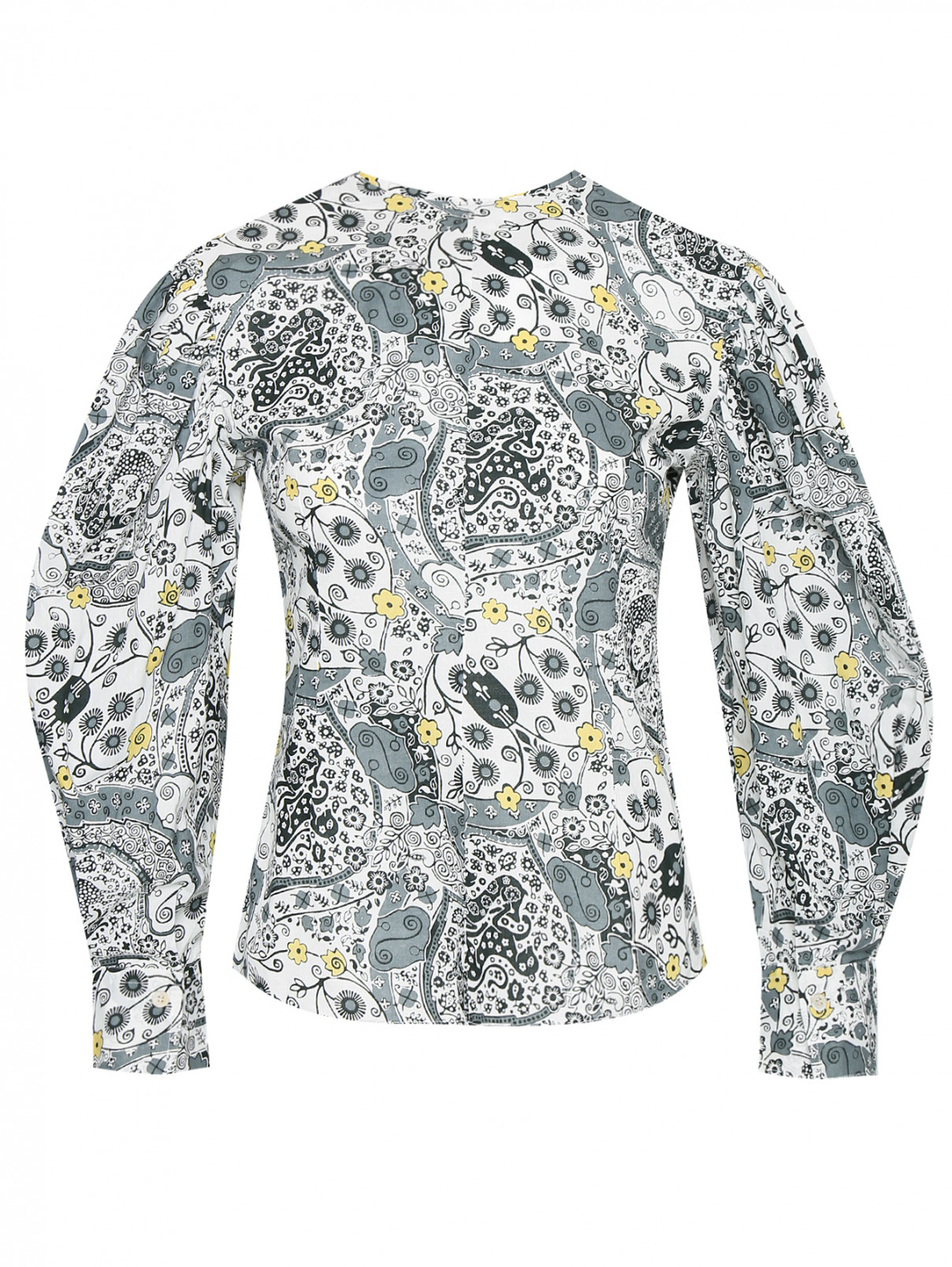 Блуза из хлопка с узором Isabel Marant  –  Общий вид  – Цвет:  Мультиколор