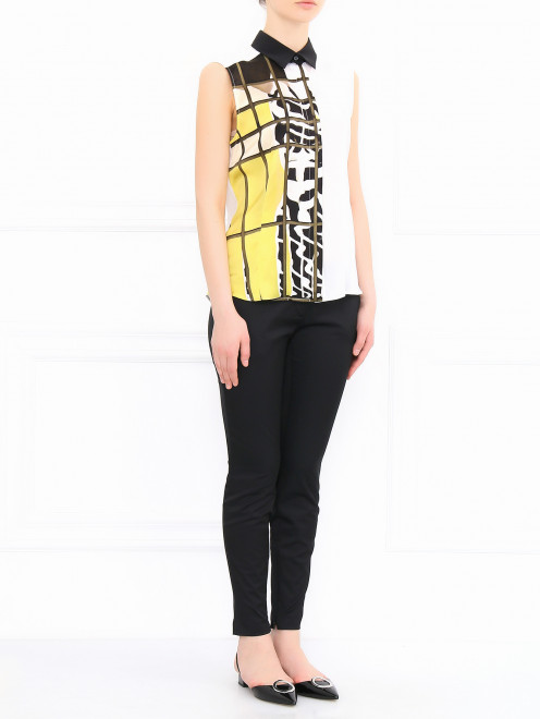 Блуза из шелка с абстрактным узором Barbara Bui - Модель Общий вид