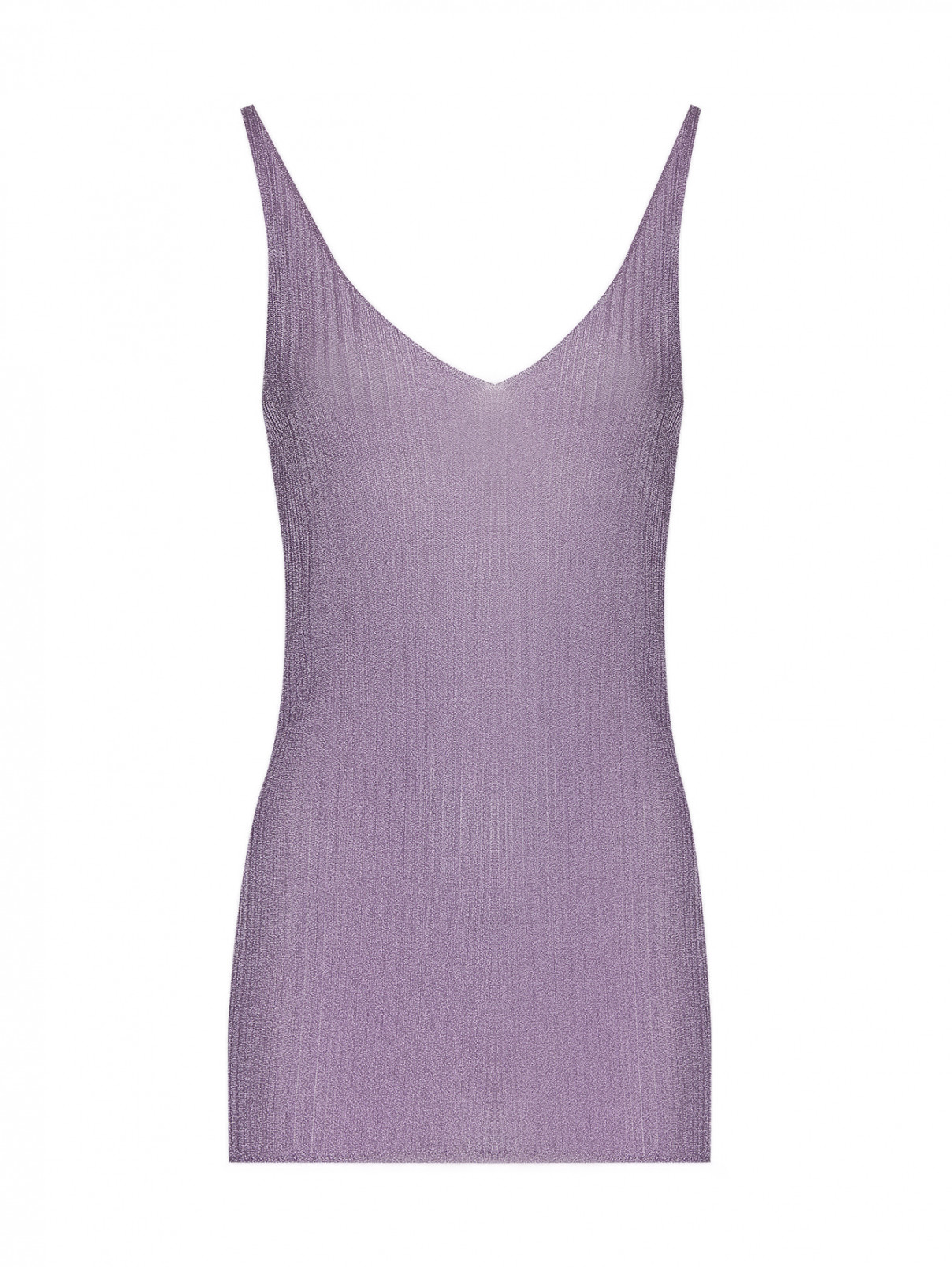 Топ из смешанной вискозы с V-образным вырезом Dorothee Schumacher  –  Общий вид  – Цвет:  Фиолетовый