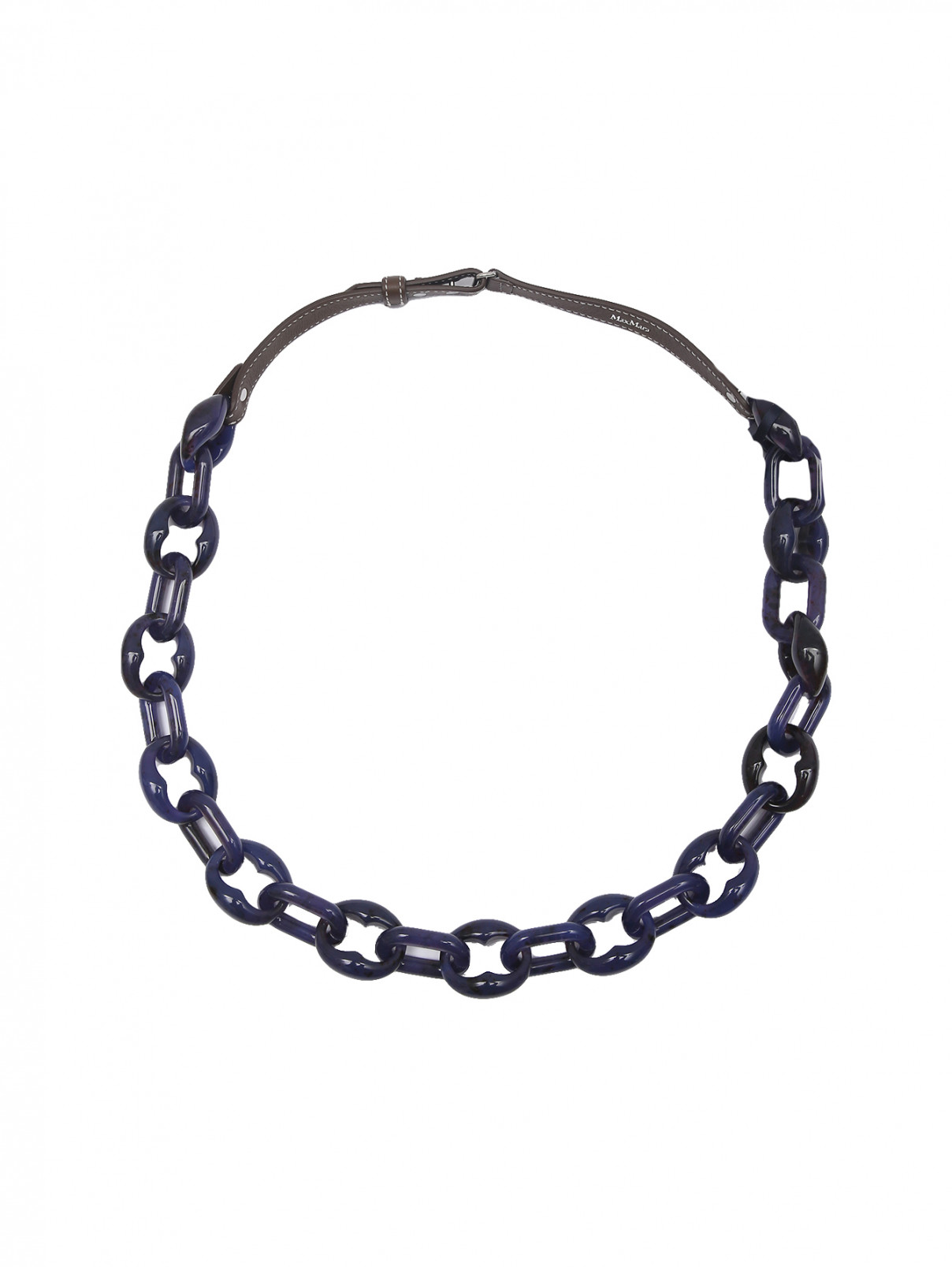 Ожерелье из крупных звеньев Max Mara  –  Общий вид  – Цвет:  Синий