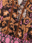 Платье-мини с декоративными пуговицами и цветочным узором Max&Co  –  Деталь1