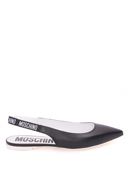 Туфли из гладкой кожи с логотипом Moschino - Обтравка1