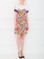 Платье свободного кроя из хлопка с цветочным узором Alberta Ferretti  –  Модель Общий вид