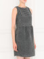 Платье-мини  из фактурной ткани с боковыми карманами Emporio Armani  –  Модель Верх-Низ