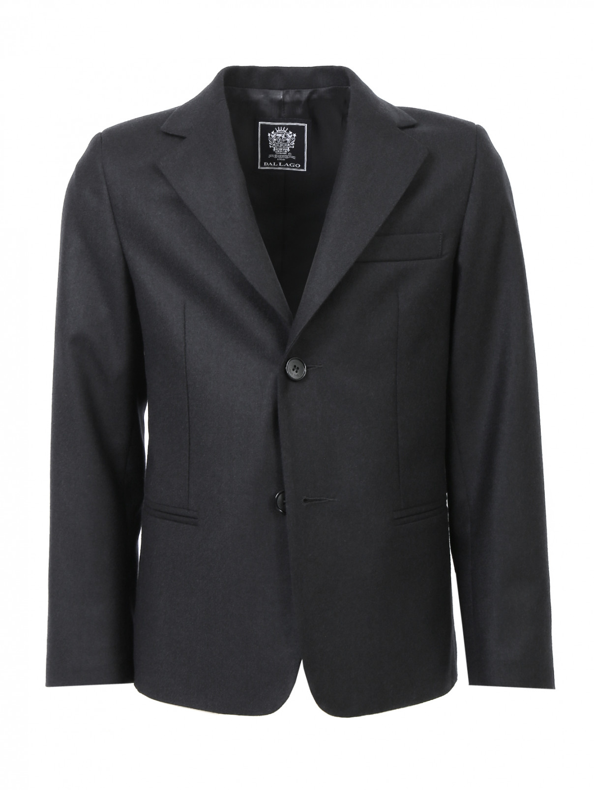 Классический пиджак из шерсти Dal Lago  –  Общий вид  – Цвет:  Черный