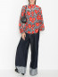 Блуза из вискозы с цветочным узором Essentiel Antwerp  –  МодельОбщийВид