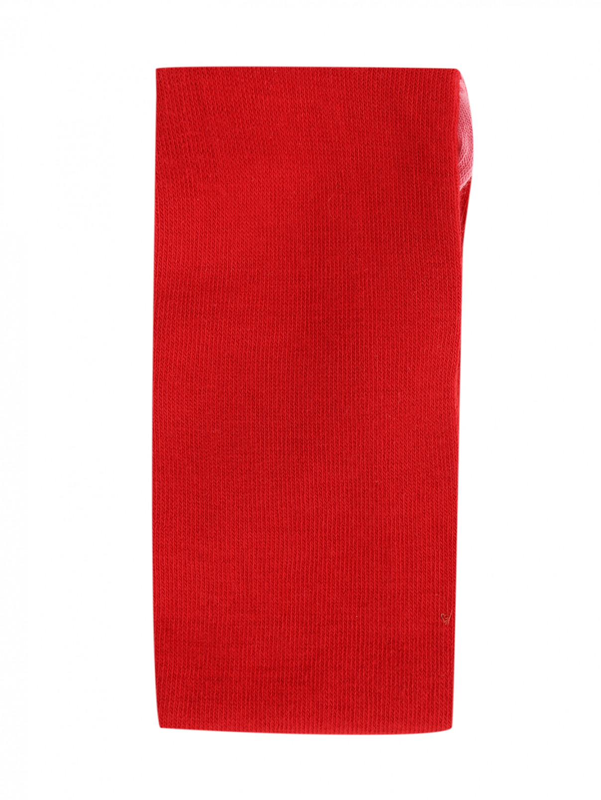 Колготки из смешанного хлопка с контрастными пятками MiMiSol  –  Общий вид  – Цвет:  Красный