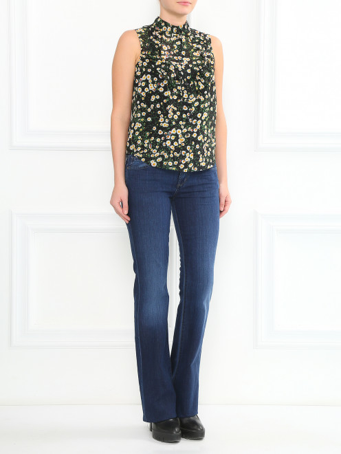 Блуза с цветочным узором Moschino Cheap&Chic - Модель Общий вид