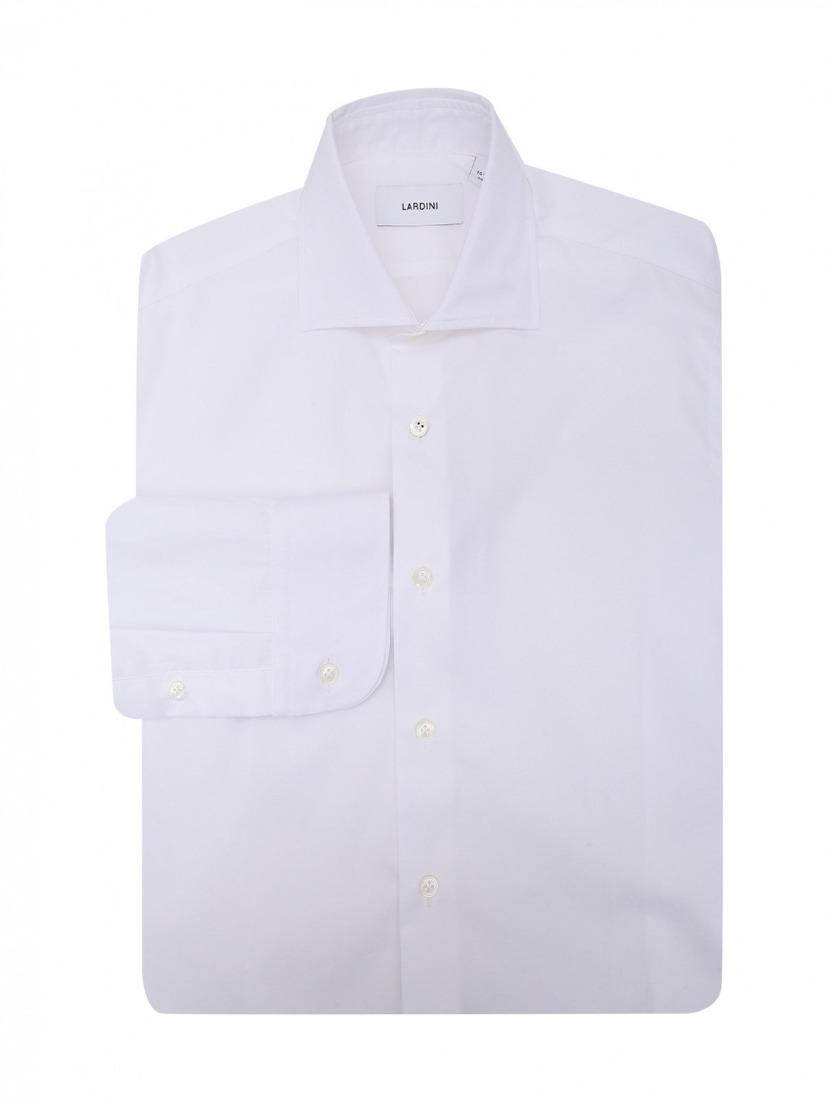 Рубашка из хлопка LARDINI  –  Общий вид  – Цвет:  Белый