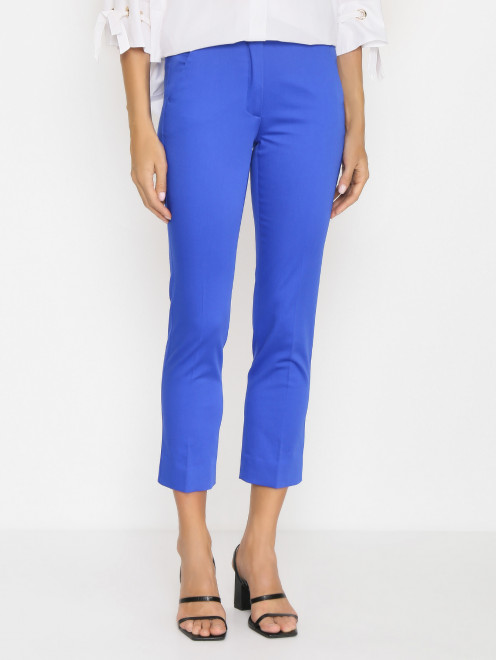 Брюки из хлопка зауженного кроя Weekend Max Mara - МодельВерхНиз
