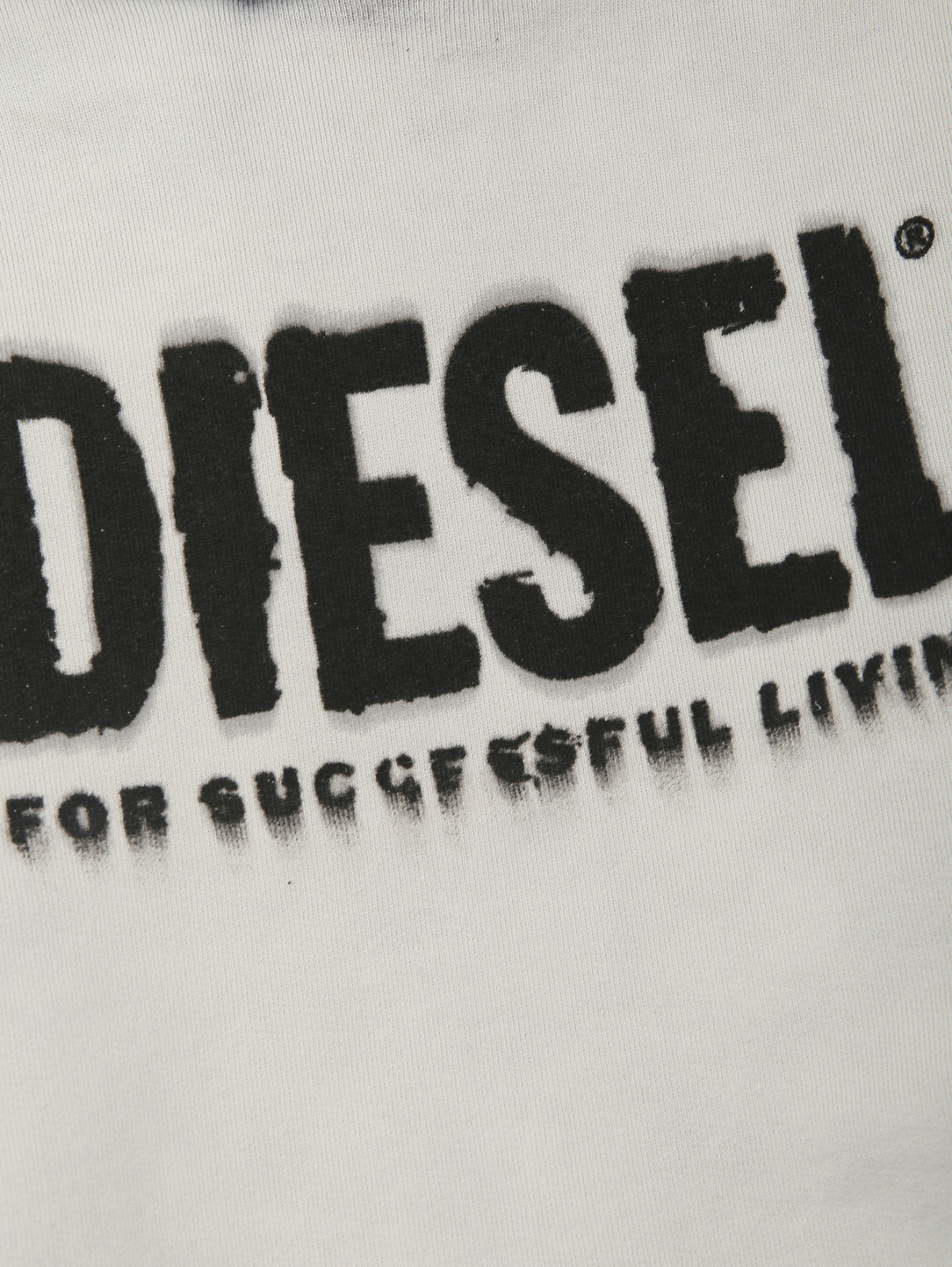 Толстовка с узором и капюшоном Diesel  –  Деталь1  – Цвет:  Серый