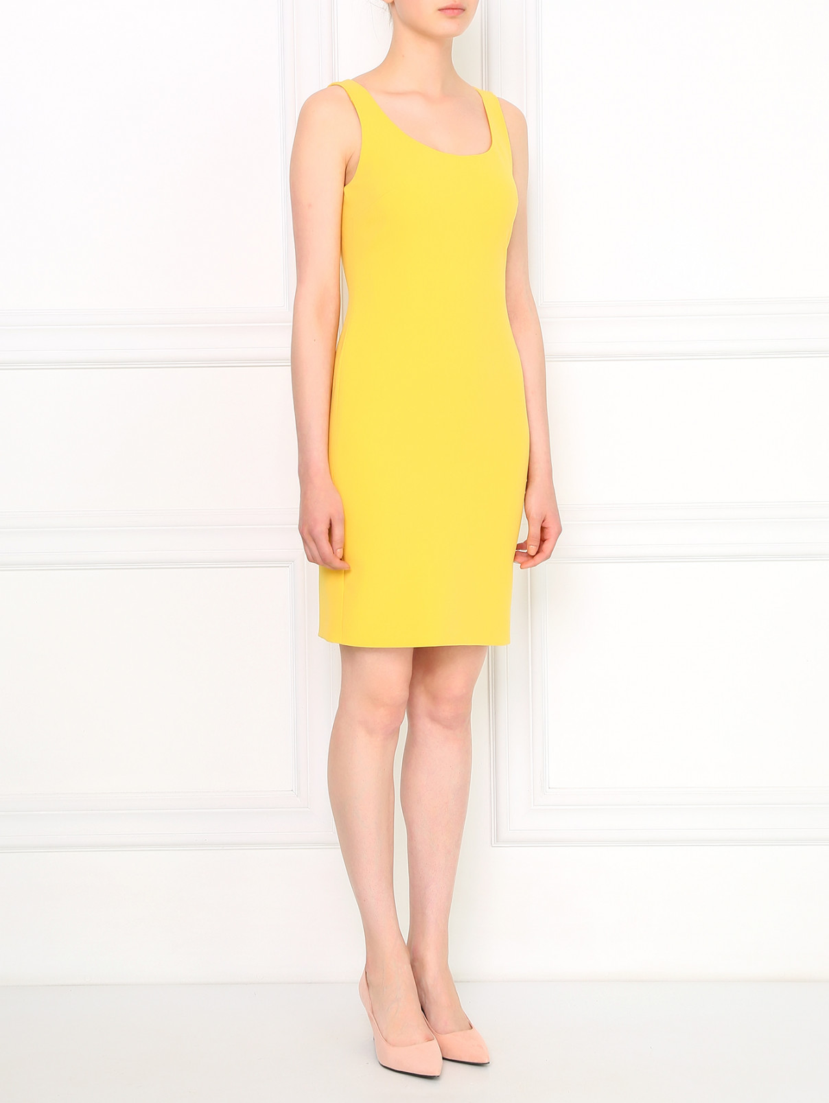 Платье-футляр Moschino Cheap&Chic  –  Модель Общий вид  – Цвет:  Желтый