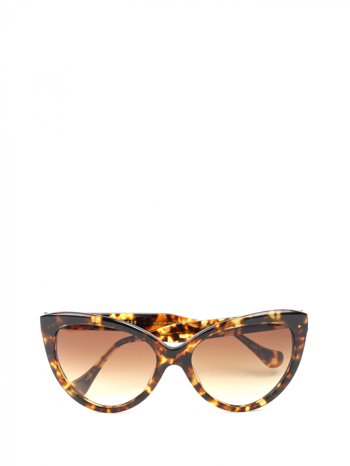 Солнцезащитные очки в пластиковой оправе с узором Dita  –  Общий вид  – Цвет:  Коричневый