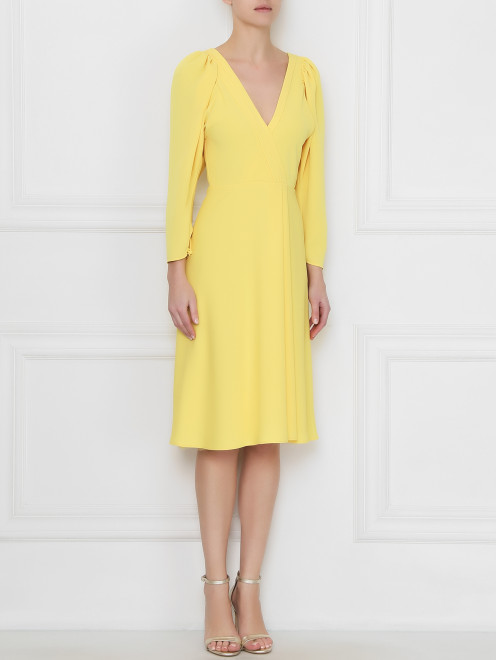 Платье-миди с V-образным вырезом Ermanno Scervino - МодельВерхНиз