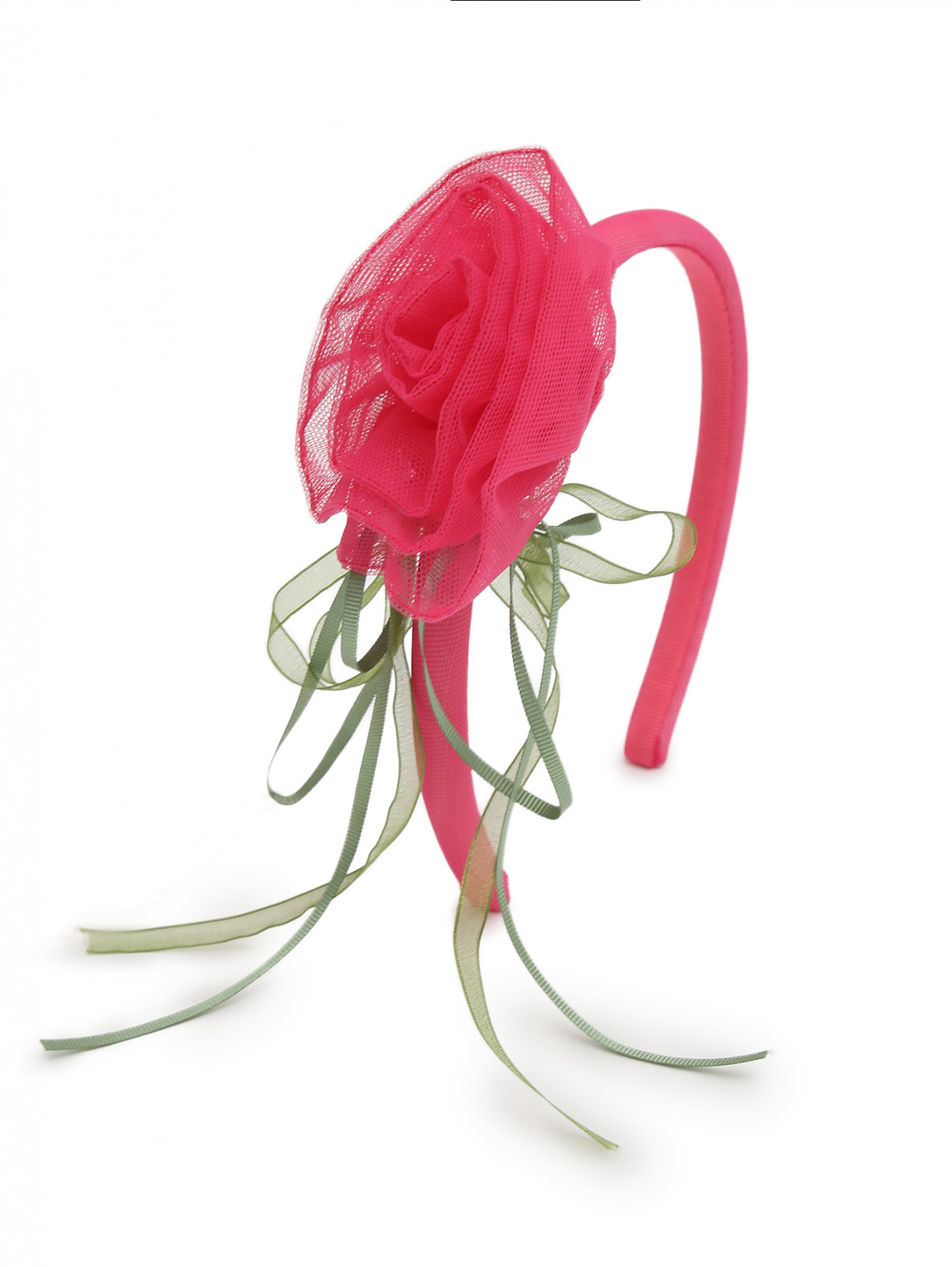 Ободок с декором в виде цветка Aletta Couture  –  Общий вид  – Цвет:  Розовый