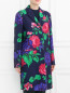 Пальто из шерсти с цветочным узором MSGM  –  Модель Верх-Низ