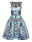 Платье с абстрактным принтом и боковыми карманами Mary Katrantzou  –  Общий вид