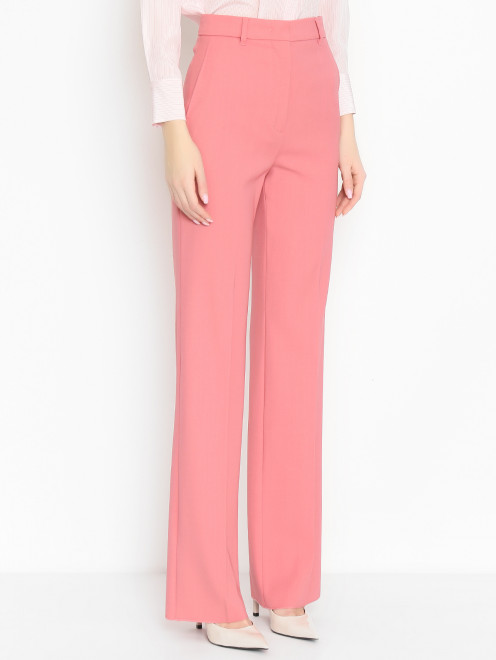 Брюки-клеш из шерсти с карманами Max Mara - МодельВерхНиз