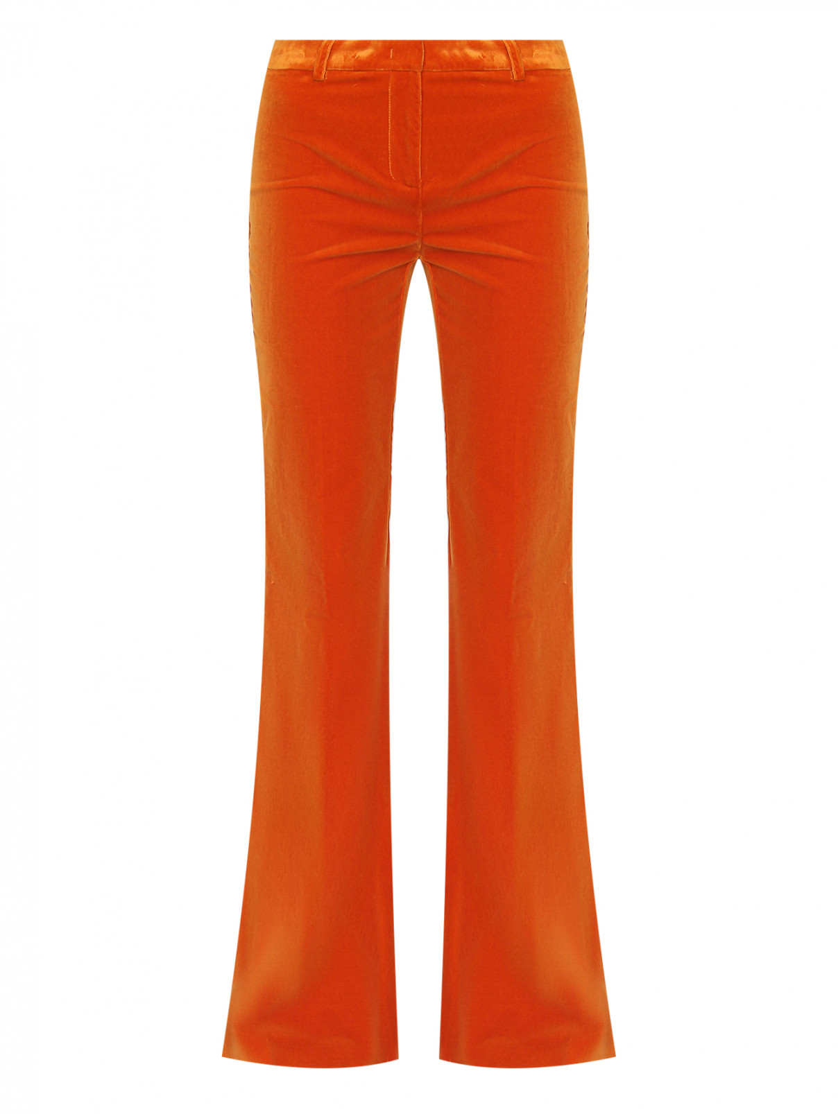 Бархатные брюки-клеш Etro  –  Общий вид  – Цвет:  Оранжевый