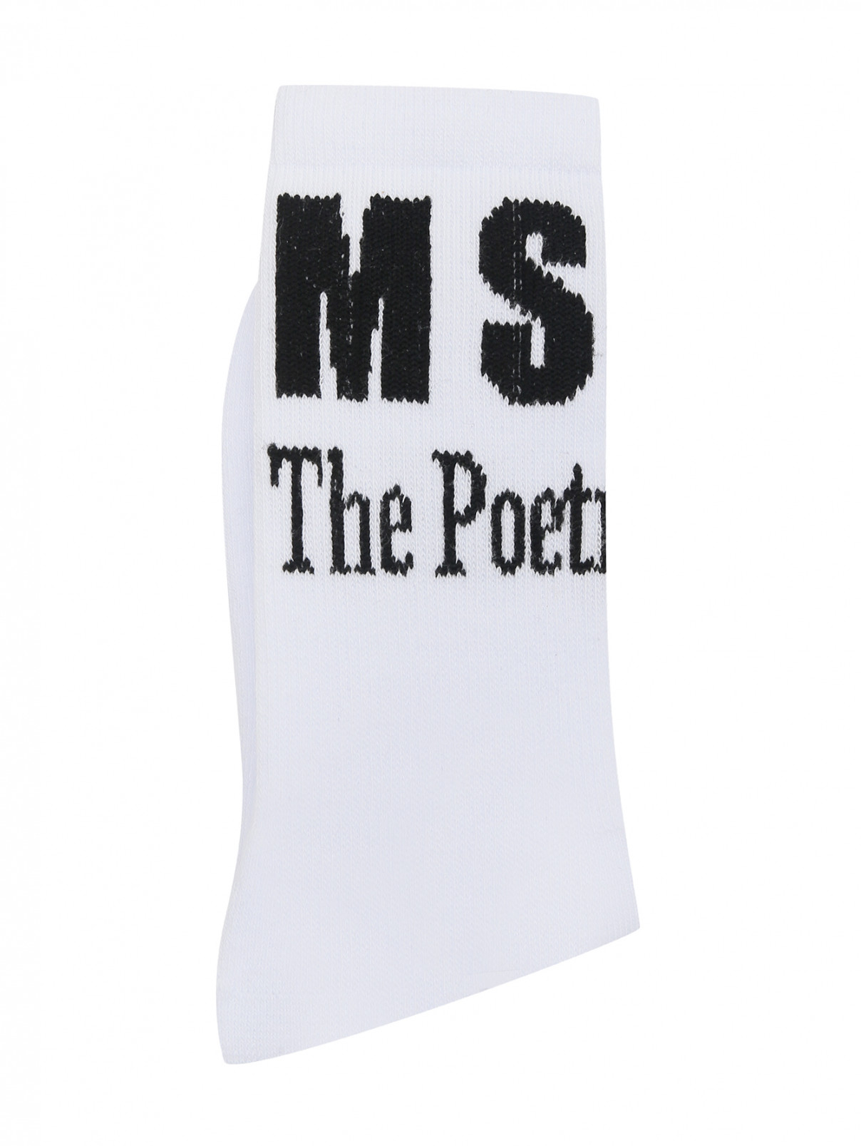Высокие носки с узором MSGM  –  Общий вид  – Цвет:  Белый