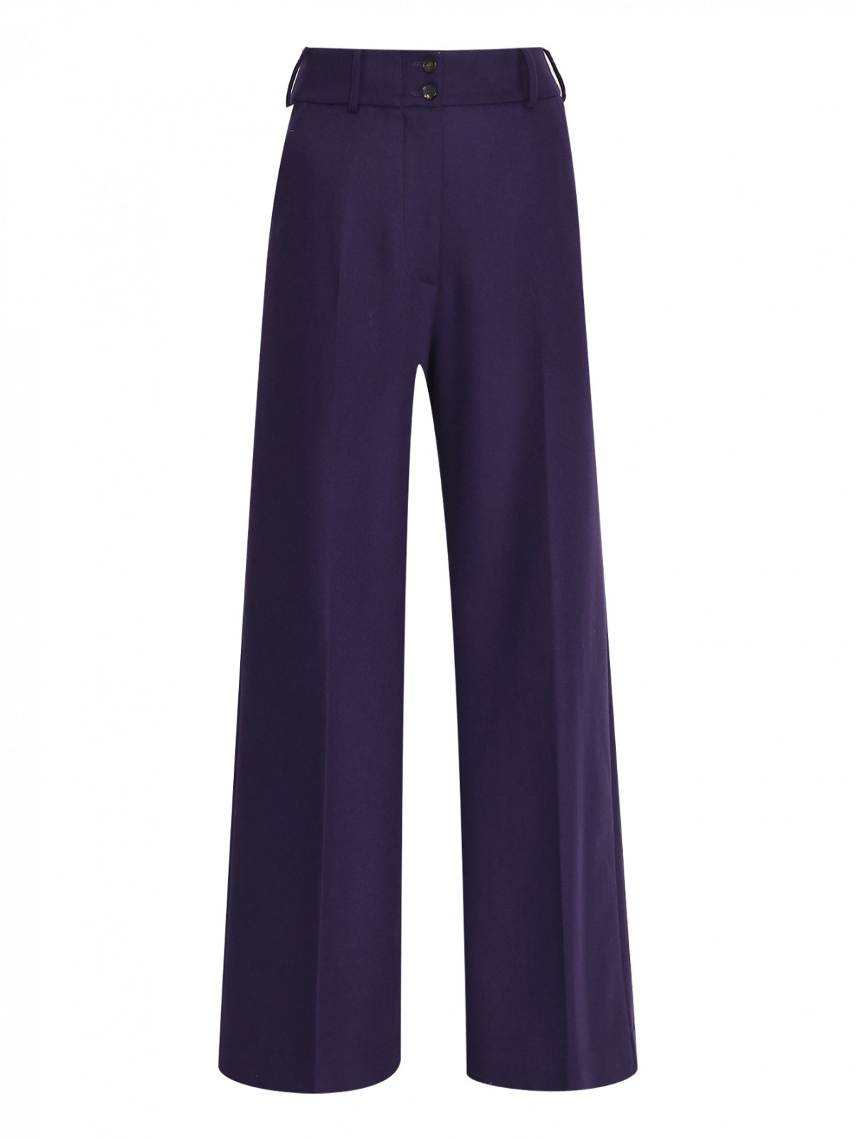 Широкие брюки из шерсти Etro  –  Общий вид  – Цвет:  Фиолетовый