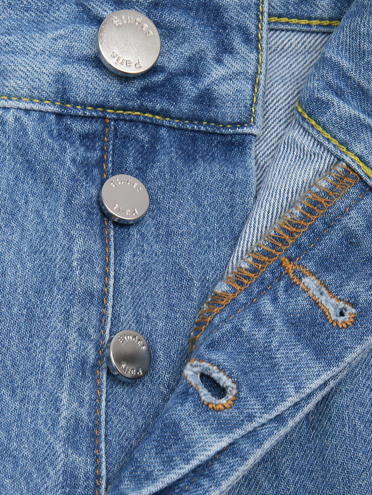 Джинсы из хлопка с карманами Etudes  –  Деталь1  – Цвет:  Синий