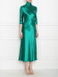 Платье однотонное из шелка Galvan London  –  МодельВерхНиз
